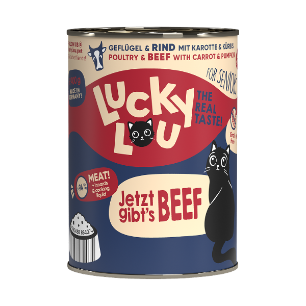 Lucky Lou Lifestage Senior 400g rundvlees