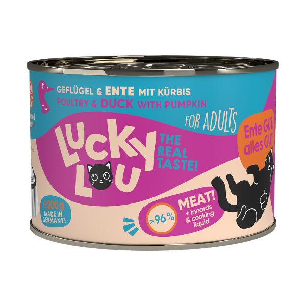 Lucky Lou Lifestage Adult 200g gevogelte & eend Lucky Lou Lifestage Adult 200g gevogelte & eend