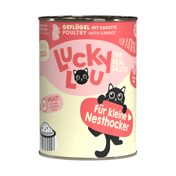 Lucky Lou Lifestage Kitten 400g gevogelte Lucky Lou Lifestage Kitten 400g gevogelte
