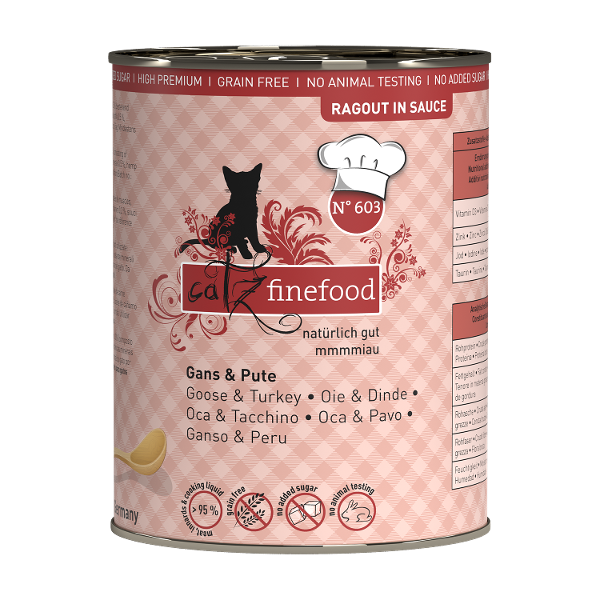 Catz Finefood Ragout 380g gans en kalkoen Catz Finefood Ragout 380g gans en kalkoen