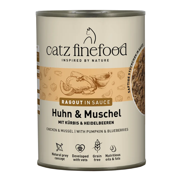 Catz Finefood RAGOUT IN SAUCE Kip & Mosselen 380g