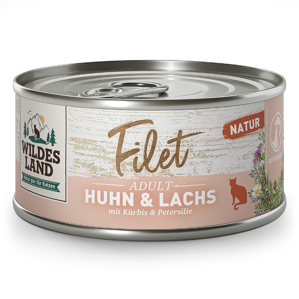 Wildes Land Filet voor katten 80g kip & zalm