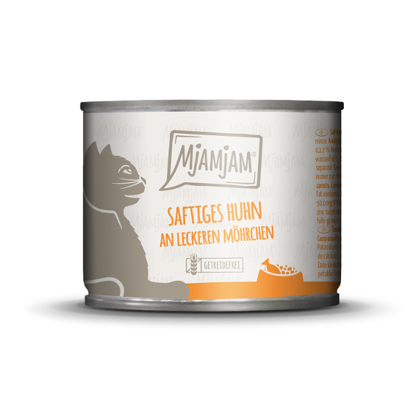 Mjamjam Katten Blik 200g kip & wortels