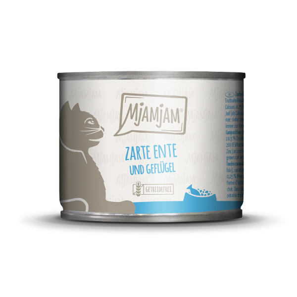 Mjamjam Katten Blik 200g eend & wortels Mjamjam Katten Blik 200g eend & wortels