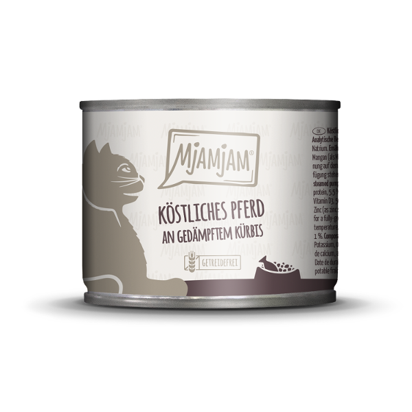 Mjamjam Katten Blik 200g paard & pompoen