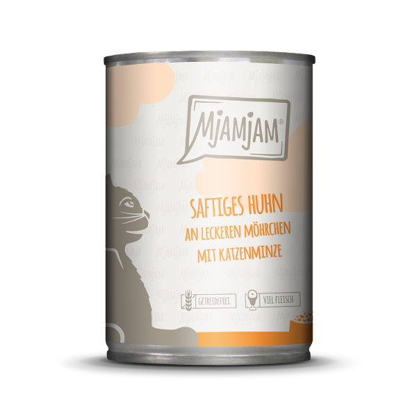 Mjamjam Katten Maaltijd Blik 400g - Sappige kip met heerlijke worteltjes Mjamjam Katten Maaltijd Blik 400g - Sappige kip met heerlijke worteltjes
