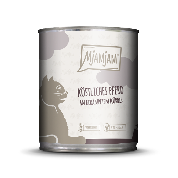 Mjamjam Katten Maaltijd Blik 800g - Heerlijk paard met gestoomde pompoen Mjamjam Katten Maaltijd Blik 800g - Heerlijk paard met gestoomde pompoen