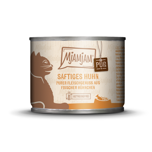 Mjamjam Puur Vlees Kattenblikje 200g - Puur vleesgenot - pure sappige kip Mjamjam Puur Vlees Kattenblikje 200g - Puur vleesgenot - pure sappige kip