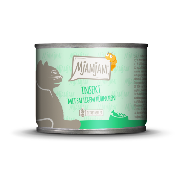 Mjamjam Katten Maaltijd Blikje 200g -Insect - met sappige kip Mjamjam Katten Maaltijd Blikje 200g -Insect - met sappige kip