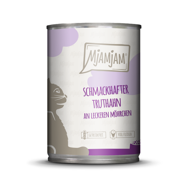 Mjamjam Katten Maaltijd Blik 400g - Lekkere kalkoen met heerlijke worteltjes Mjamjam Katten Maaltijd Blik 400g - Lekkere kalkoen met heerlijke worteltjes