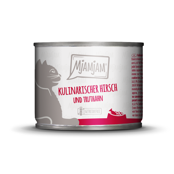 Mjamjam Katten Maaltijd Blikje 200g -Wild & Kalkoen Mjamjam Katten Maaltijd Blikje 200g -Wild & Kalkoen