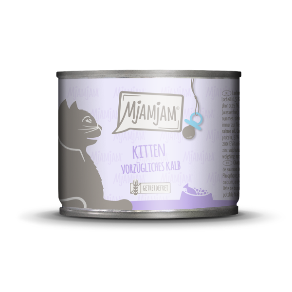 Mjamjam Kitten Blikje 200g kalf met zalm