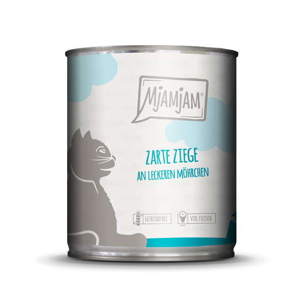 Mjamjam Katten Maaltijd Blik 800g - Malse geit met heerlijke worteltjes Mjamjam Katten Maaltijd Blik 800g - Malse geit met heerlijke worteltjes