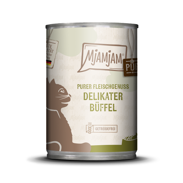 Mjamjam Puur Vlees Kattenblik 400g buffel puur Mjamjam Puur Vlees Kattenblik 400g buffel puur