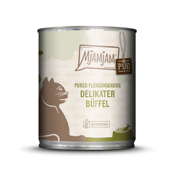 Mjamjam Puur Vlees Kattenblik 800g buffel puur Mjamjam Puur Vlees Kattenblik 800g buffel puur