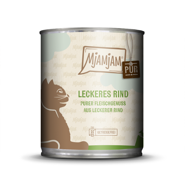 Mjamjam Puur Vlees Kattenblik 800g - heerlijk rundvlees puur Mjamjam Puur Vlees Kattenblik 800g - heerlijk rundvlees puur