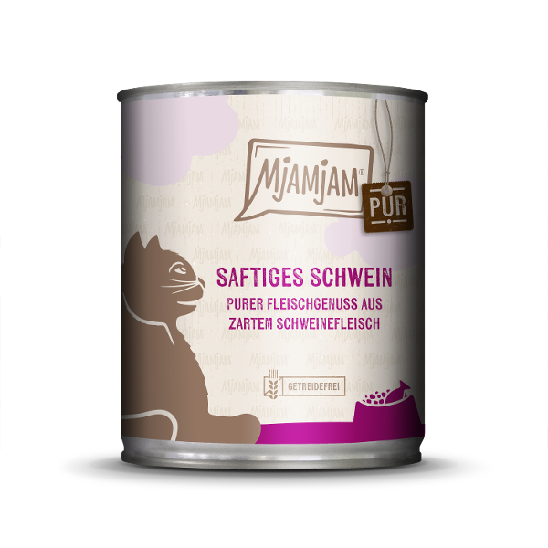 Mjamjam Puur Vlees Kattenblik 800g - sappig varkensvlees puur Mjamjam Puur Vlees Kattenblik 800g - sappig varkensvlees puur