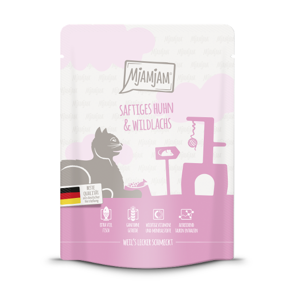 Mjamjam Katten Zakje 300g - Kip & Zalm