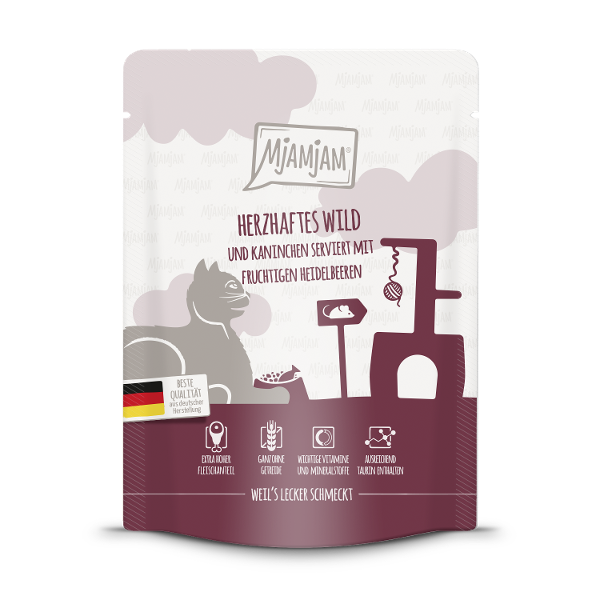 Mjamjam Katten Zakje 300g - Wild & Konijn Mjamjam Katten Zakje 300g - Wild & Konijn