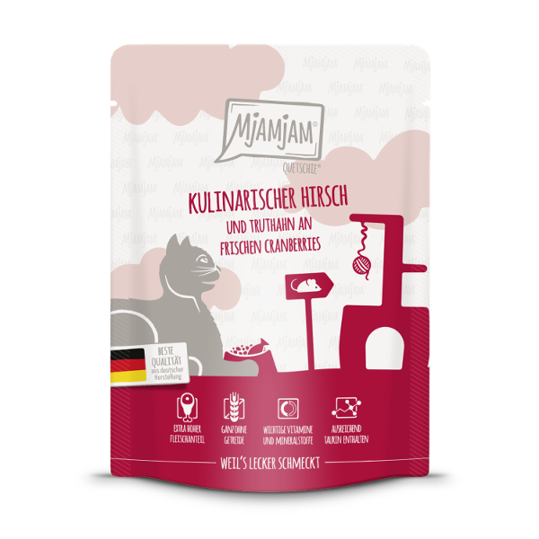 Mjamjam Katten Zakje 300g wild en kalkoen Mjamjam Katten Zakje 300g wild en kalkoen