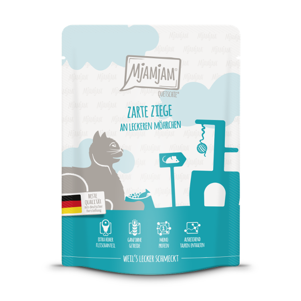 Mjamjam Katten Zakje 300g geit & worteltjes