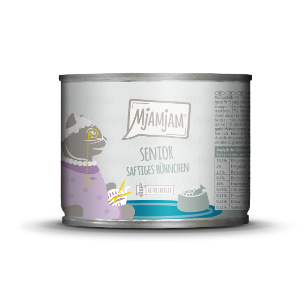 Mjamjam Senior natvoer kat kip 200g Mjamjam Senior natvoer kat kip 200g