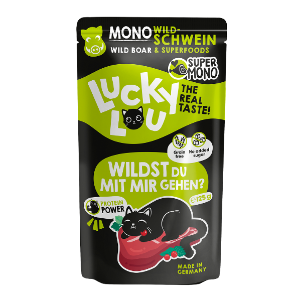 Lucky Lou SuperMono² zakje 125g wild zwijn Lucky Lou SuperMono² zakje 125g wild zwijn