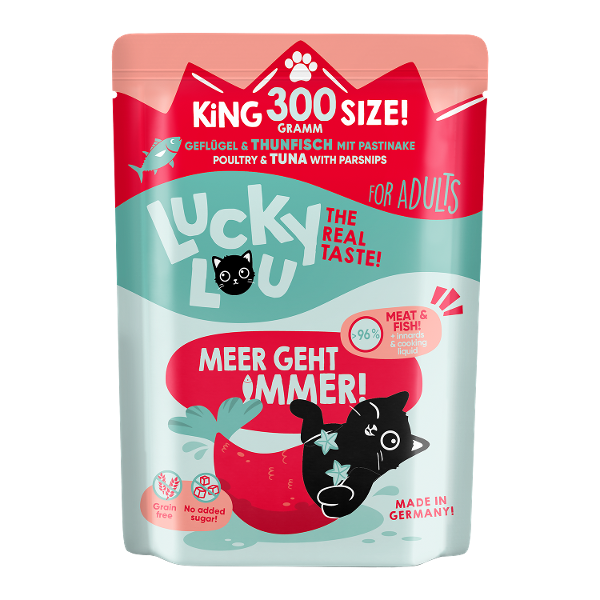 Lucky Lou Lifestage adult 300g tonijn Lucky Lou Lifestage adult 300g tonijn