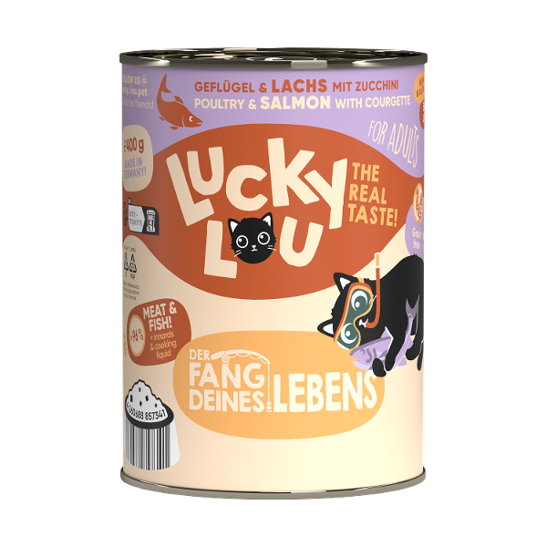 Lucky Lou Lifestage Adult 400g gevogelte & zalm Lucky Lou Lifestage Adult 400g gevogelte & zalm