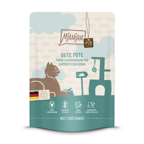 Mjamjam Katten Zakje 300g - Puur vleesgenot - goede pure kalkoen Mjamjam Katten Zakje 300g - Puur vleesgenot - goede pure kalkoen