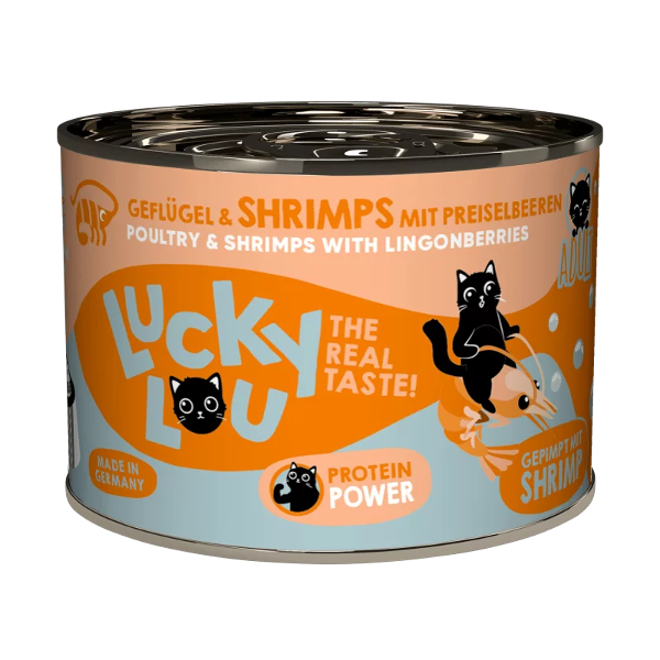 Lucky Lou Lifestage Adult 200g gevogelte & garnalen Lucky Lou Lifestage Adult 200g gevogelte & garnalen