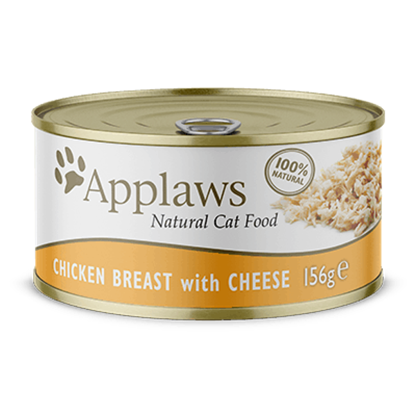 Applaws Katten Natvoer in Blikjes 156g kip met kaas