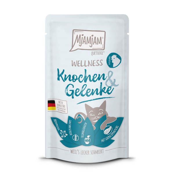 Mjamjam Wellness natvoer kat 125g Botten & gewrichten Kip