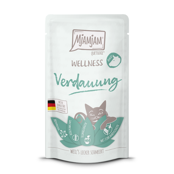 Mjamjam Wellness natvoer kat 125g Spijsvertering Rundvlees Mjamjam Wellness natvoer kat 125g Spijsvertering Rundvlees
