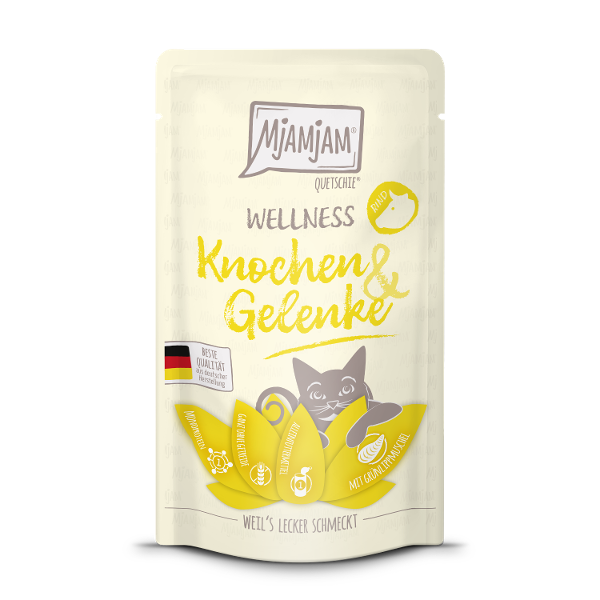 Mjamjam Wellness natvoer kat 125g Botten & gewrichten Rundvlees