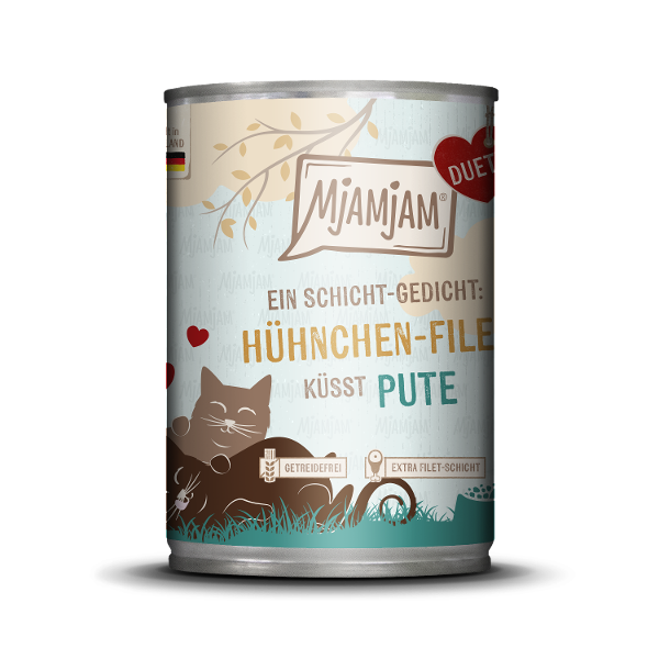 Mjamjam Duett natvoer kat 400g Kipfilet kust kalkoen Mjamjam Duett natvoer kat 400g Kipfilet kust kalkoen