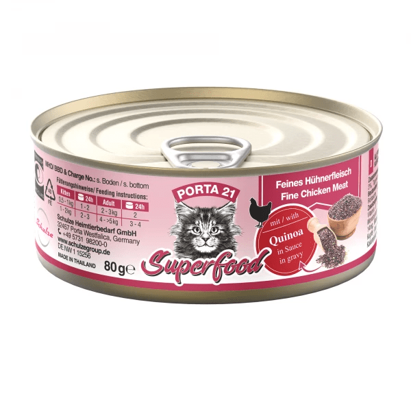 Porta21 Superfood natvoer voor katten 80g kip met quinoa