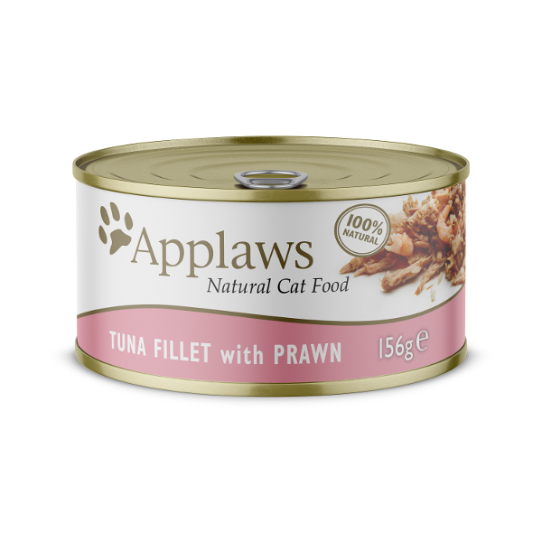 Applaws Katten Natvoer in Blikjes 156g tonijn & garnalen Applaws Katten Natvoer in Blikjes 156g tonijn & garnalen