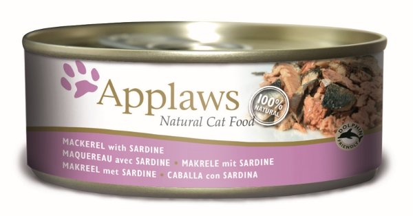 Applaws Katten Natvoer in Blikjes 156g makreel met sardine