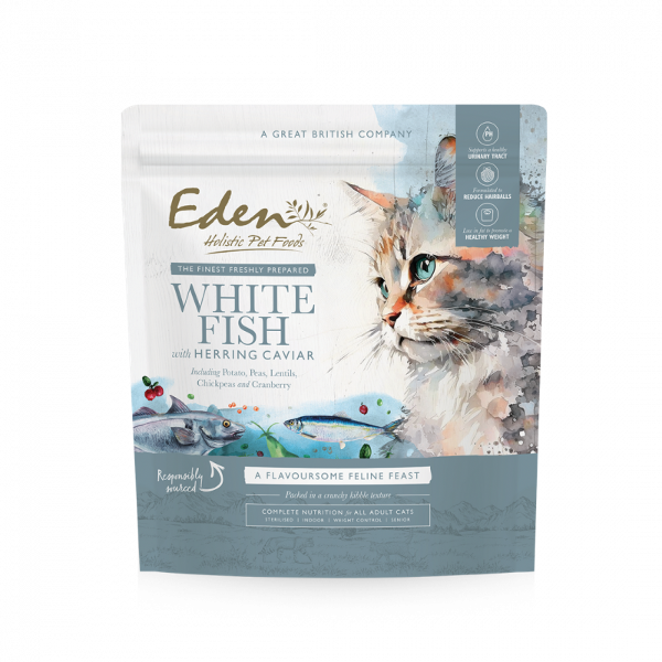 Eden Feline Feast kattenbrokjes 1.5kg Witte vis- en haringkaviaar Eden Feline Feast kattenbrokjes 1.5kg Witte vis- en haringkaviaar