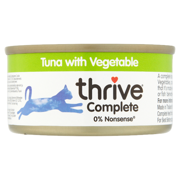 Thrive Complete natvoer kat 75g tonijn met groenten Thrive Complete natvoer kat 75g tonijn met groenten