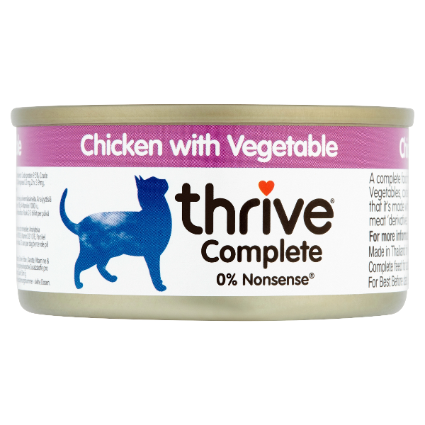 Thrive Complete natvoer kat 75g kip met groenten Thrive Complete natvoer kat 75g kip met groenten