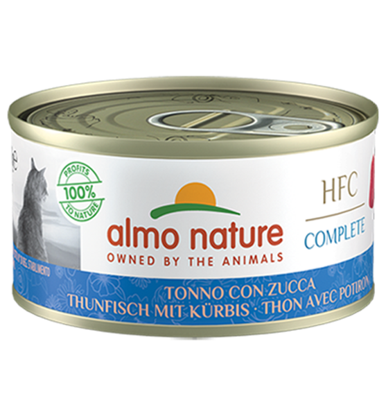 Almo Nature Katten Natvoer HFC Complete 70g tonijn & pompoen Almo Nature Katten Natvoer HFC Complete 70g tonijn & pompoen