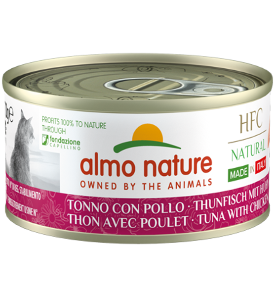 Almo Nature Katten Natvoer HFC Natural tonijn & kip