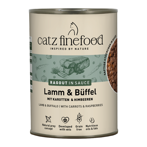 Catz Finefood Ragout Lamm & Büffel 380g Nassfutter Catz Finefood Ragout Lamm & Büffel 380g Nassfutter