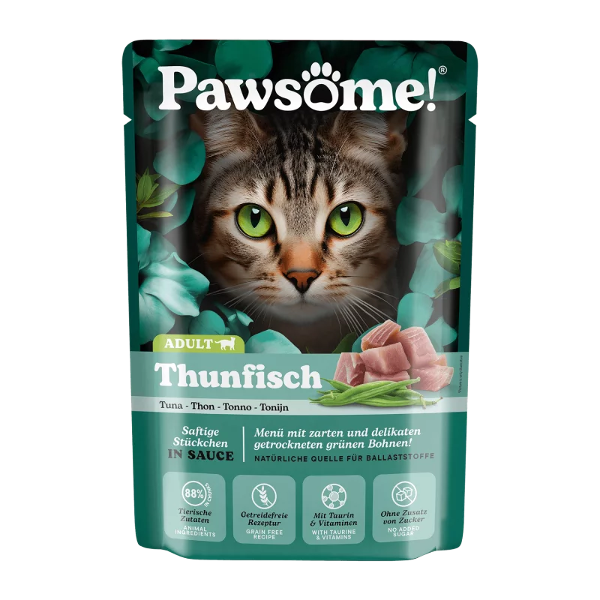 Pawsome Adult natvoer kat 85g tonijn Pawsome Adult natvoer kat 85g tonijn
