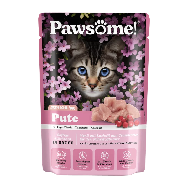Pawsome Kitten natvoer 85g kalkoen
