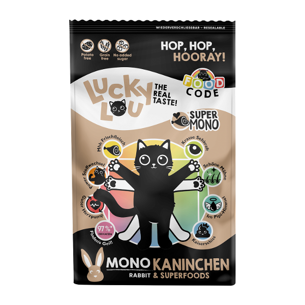 Lucky Lou Food Code mono konijn 750g Lucky Lou Food Code mono konijn 750g