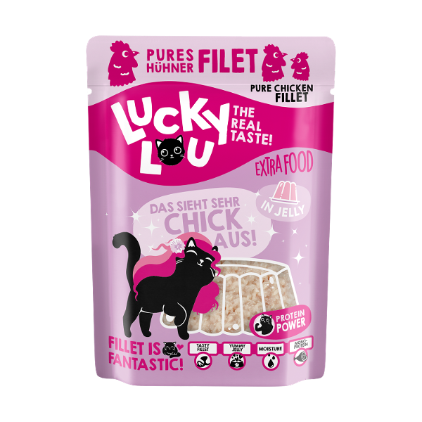 Lucky Lou Extrafood zakje 70g kipfilet in gelei