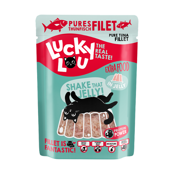 Lucky Lou Extrafood zakje 70g tonijnfilet in gelei Lucky Lou Extrafood zakje 70g tonijnfilet in gelei